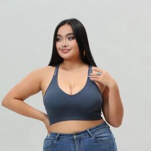 Blue Racerback Bralette